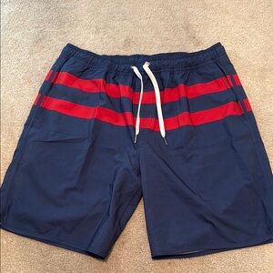 Men's Navy and Red fair harbor Swim Shorts